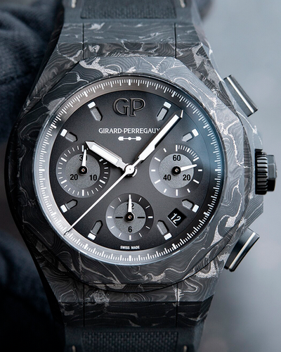 2023 Girard Perregaux Laureato Absolute 8Tech 44MM Black Dial Rubber Strap (81060-41-3222-1CX)