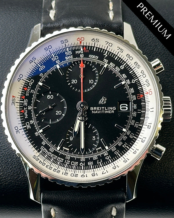 2018 Breitling Navitimer Heritage 1 Chronograph 41MM Black Dial Leather Strap (A13324121B1X1)