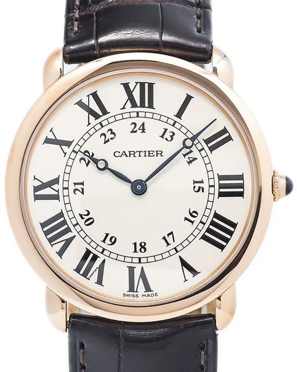 Cartier Ronde De Cartier 36MM White Dial Leather Strap (W6800251 2889)