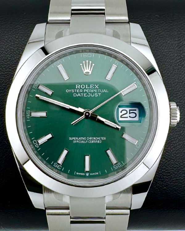 2024 Rolex Datejust 41MM Mint Green Dial Oyster Bracelet (126300)