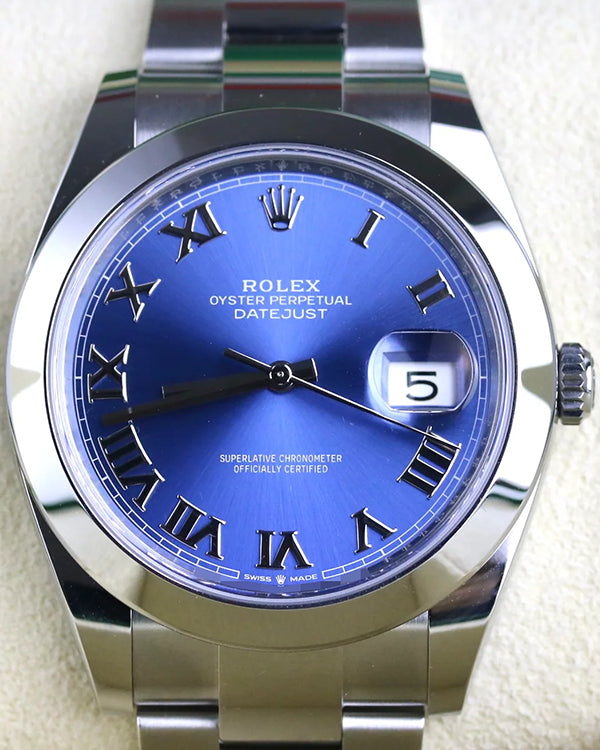 2024 Rolex Datejust 41MM Blue Dial Oyster Bracelet (126300)