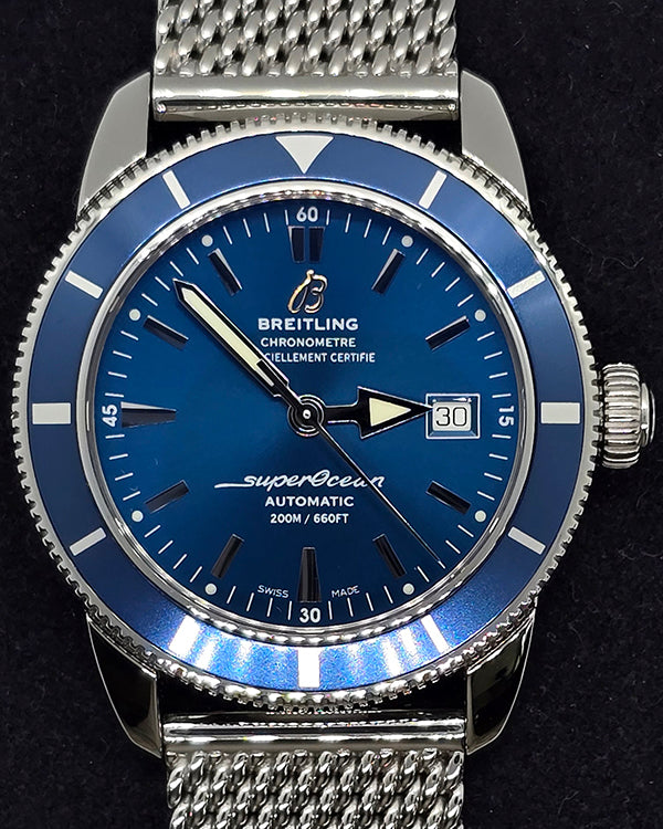 2014 Breitling Superocean Heritage 42MM Blue Dial Steel Bracelet (A1732116/C832)