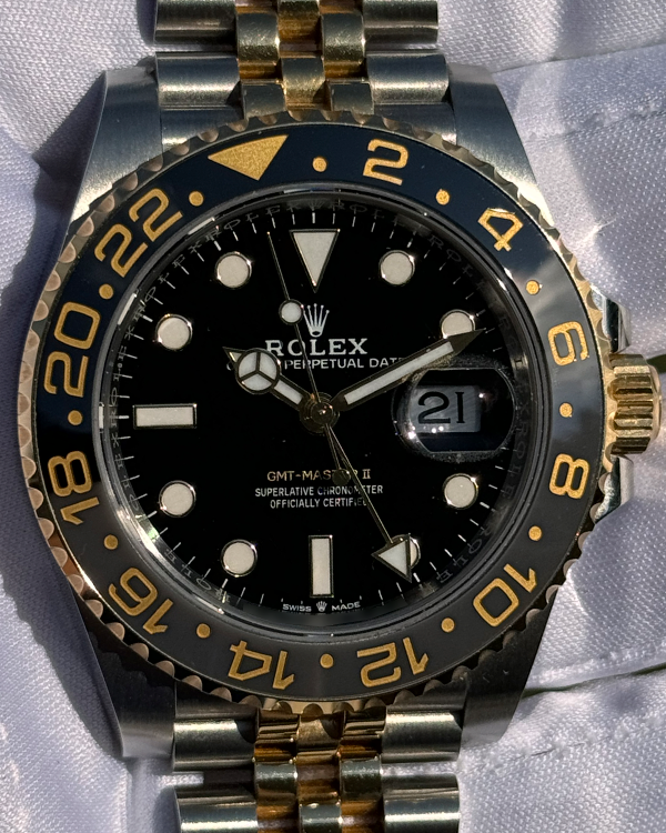 2024 Rolex GMT-Master II 40MM Black Dial Two Tone Jubilee Bracelet (126713GRNR)