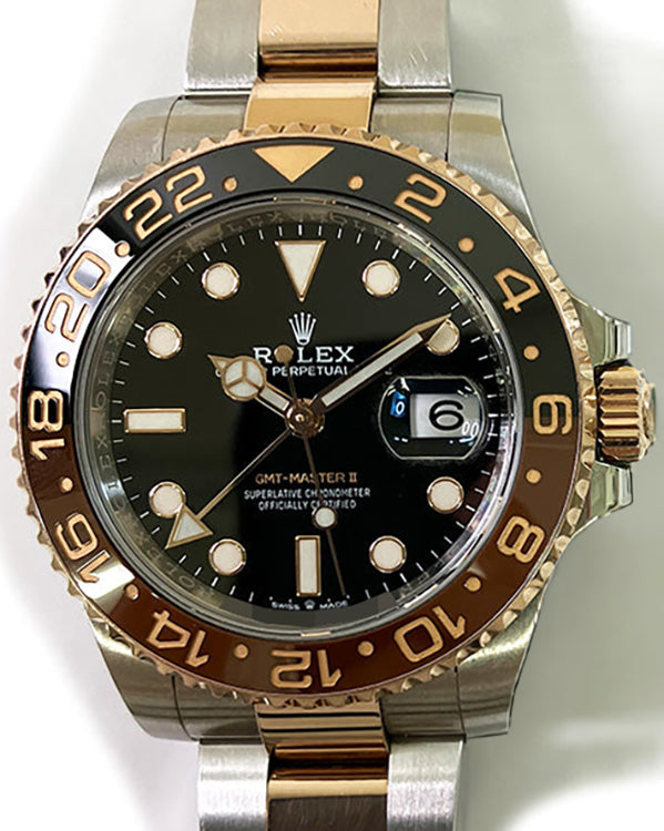 2019 Rolex GMT-Master II "Rootbeer" 40MM Black Dial Two-Tone Oyster Bracelet (126711CHNR)