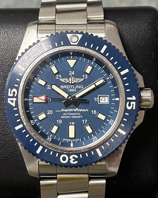 2019 Breitling Superocean Special 44MM Blue Dial Steel Bracelet (Y17393161C1A1)