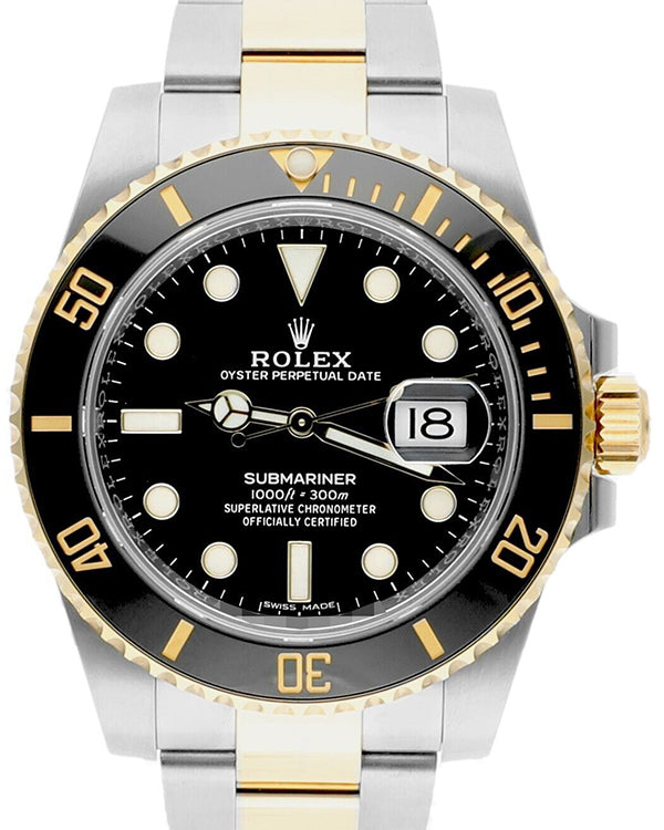 2014 Rolex Submariner Date 40MM Black Dial Two-Tone Oyster Bracelet (116613LN)