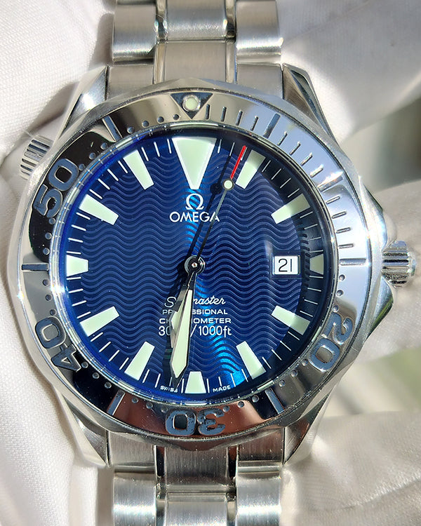 2013 Omega Seamaster Diver 300M 41MM Blue Dial Steel Bracelet (2255.80.00)