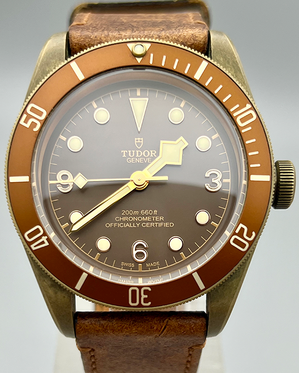 No Reserve - 2017 Tudor Black Bay Heritage Bronze 43MM Brown Dial Leather Strap (79250BM)