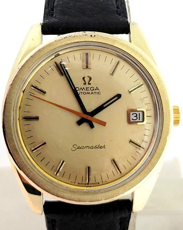 Omega Seamaster Cal. 565 36.5MM Champagne Dial Aftermarket Leather Strap (166.022)