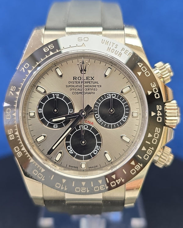 2020 Rolex Cosmograph Daytona 40MM Silver Dial Oysterflex Strap (116519LN)