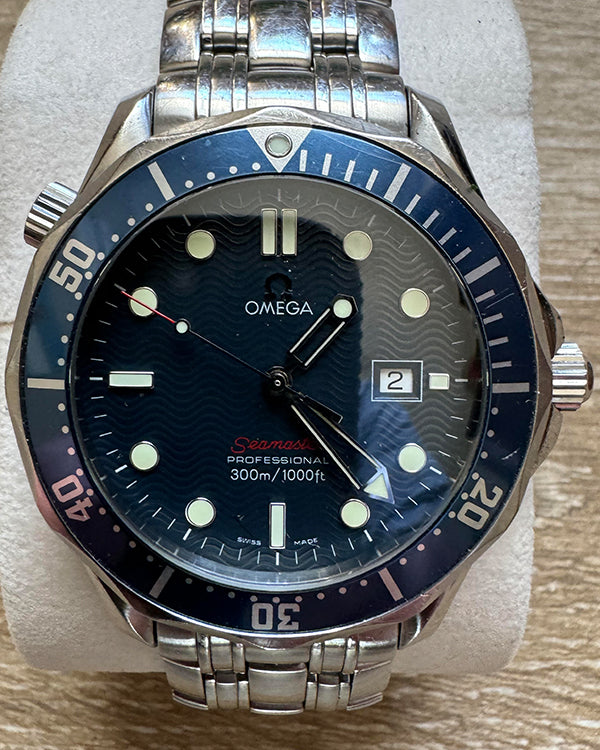 2008 Omega Seamaster Diver 300M 41MM Quartz Blue Dial Steel Bracelet (2221.80.00)