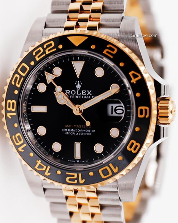 2023 Rolex GMT-Master II 40MM Black Dial Two-Tone Jubilee Bracelet (126713GRNR)