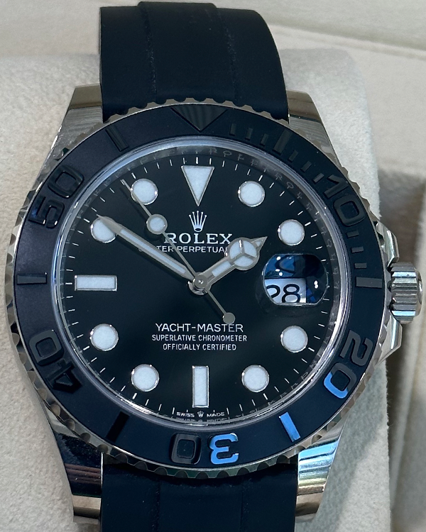 2022 Rolex Yacht-Master 42MM Black Dial Oysterflex Strap (226659)