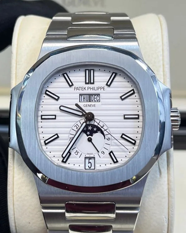 2013 Patek Philippe Nautilus 40.5MM White Dial Steel Bracelet (5726/1A-010)