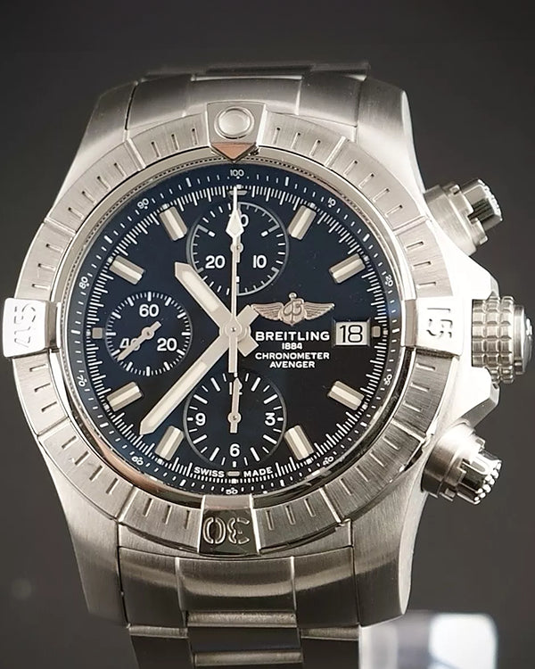 2020 Breitling Avenger 43MM Black Dial Steel Bracelet (A13385101B1A1)