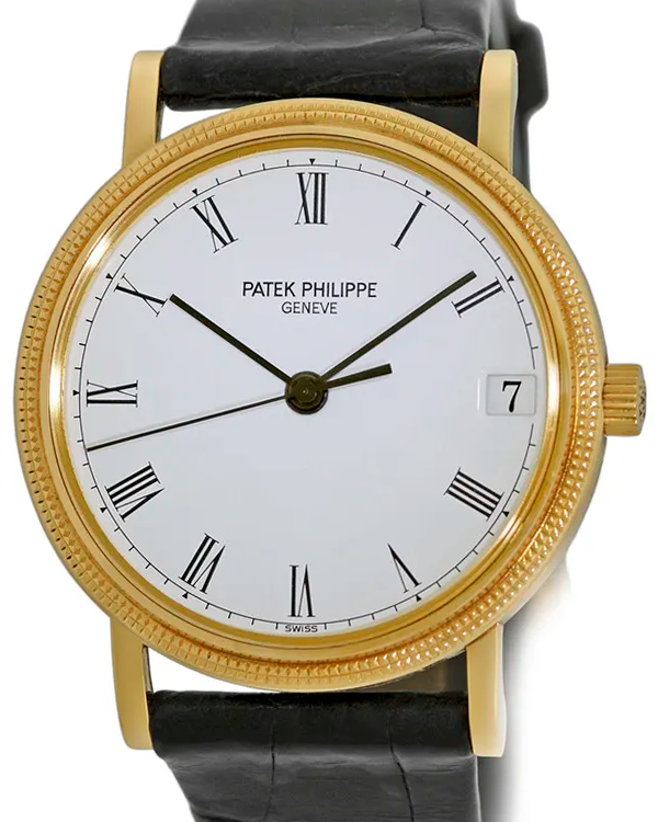 Patek Philippe Calatrava 33MM White Dial Leather Strap (3802/200 J)