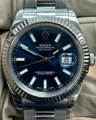 Rolex Datejust II 41MM Blue Dial Oyster Bracelet (116334)