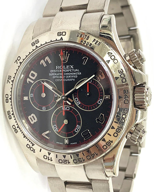 2006 Rolex Cosmograph Daytona 40MM Black Dial White Gold Bracelet(116509)