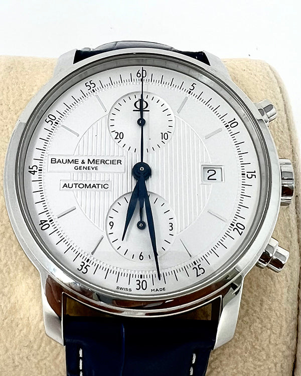 Baume & Mercier Classima 42MM White Dial Leather Strap (MOA8692)