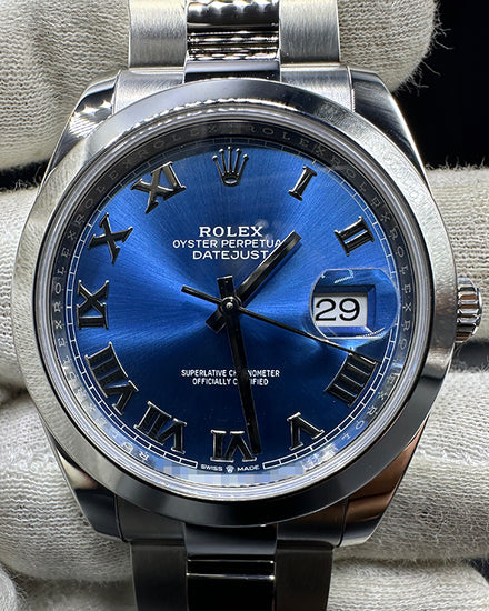 2023 Rolex Datejust 41MM Blue Dial Oyster Bracelet (126300)