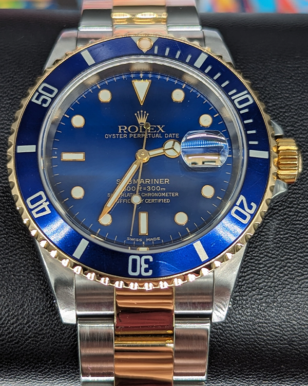 (Y Serial) Rolex Submariner Date "Bluesy" 40MM Blue Dial Two-Tone Oyster Bracelet (16613)