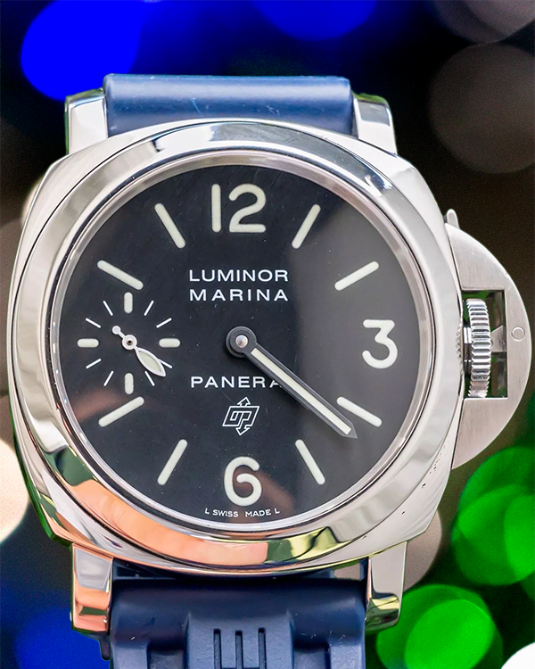 Panerai Luminor Marina 44MM Black Dial Rubber Strap (PAM00005)