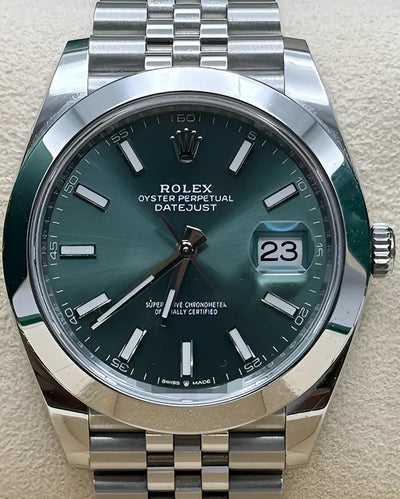 2022 Rolex Datejust 41MM Green Dial Jubilee Bracelet (126300)