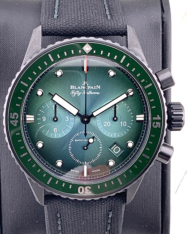 Blancpain Fifty Fathoms Bathyscaphe 43.6MM Green Dial Textile Strap (5200 0153 B52A)