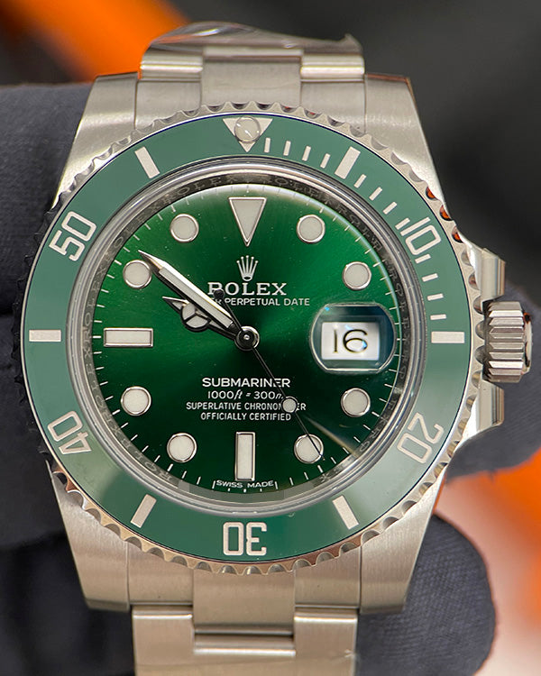 2017 Rolex Submariner Date "Hulk" 40MM Green Dial Oyster Bracelet (116610LV)