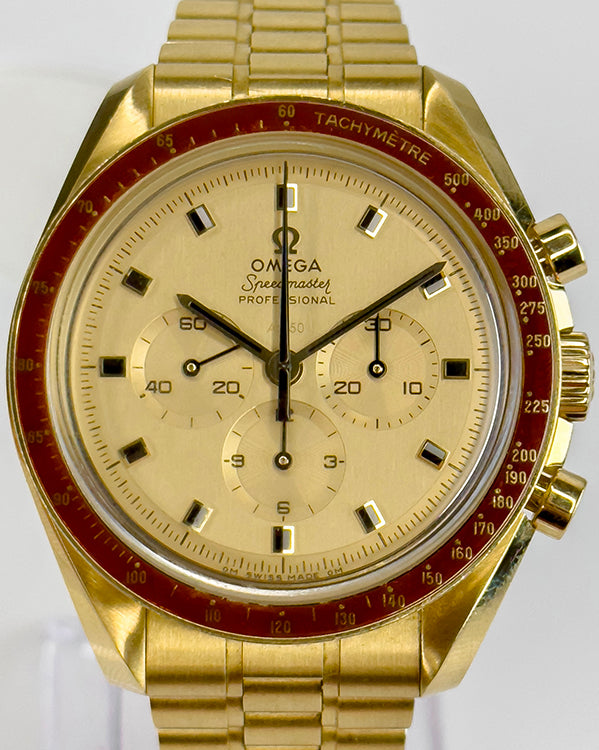 2020 Omega Speedmaster "Apollo 11th 50th Anniversary" 42MM Gold Dial Yellow Gold Bracelet (310.60.42.50.99.001)