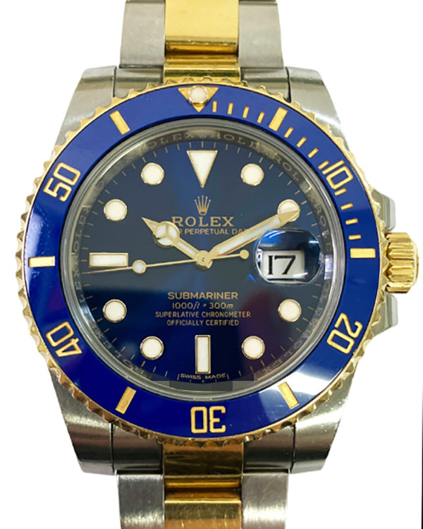 2016 Rolex Submariner Date "Bluesy" 40MM Blue Dial Two-Tone Oyster Bracelet (116613LB)