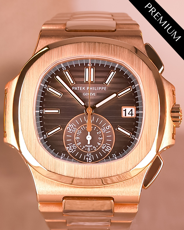 2018 Patek Philippe Nautilus 40.5MM Black Dial Rose Gold Bracelet (5980/1R-001)