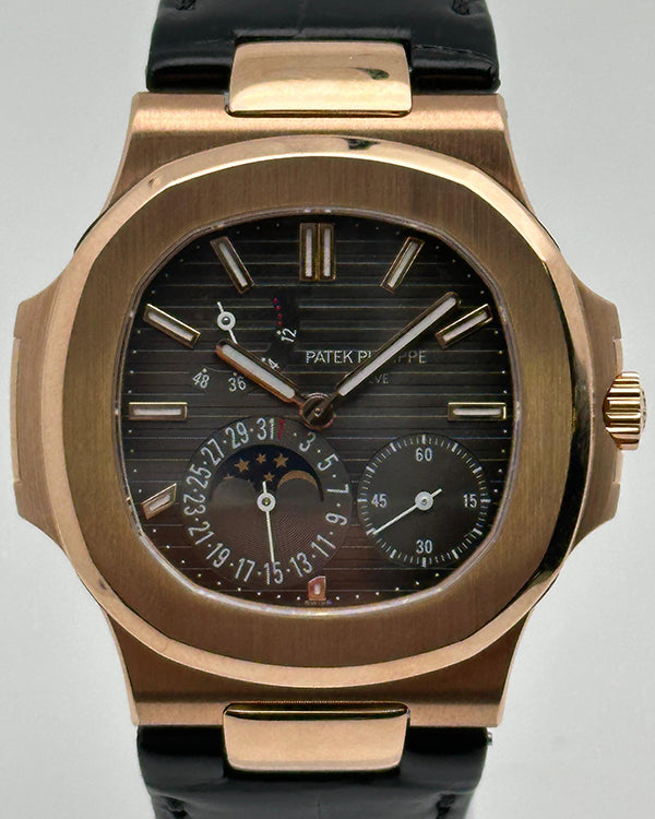 2015 Patek Philippe Nautilus 40MM Brown Dial Leather Strap (5712R-001)