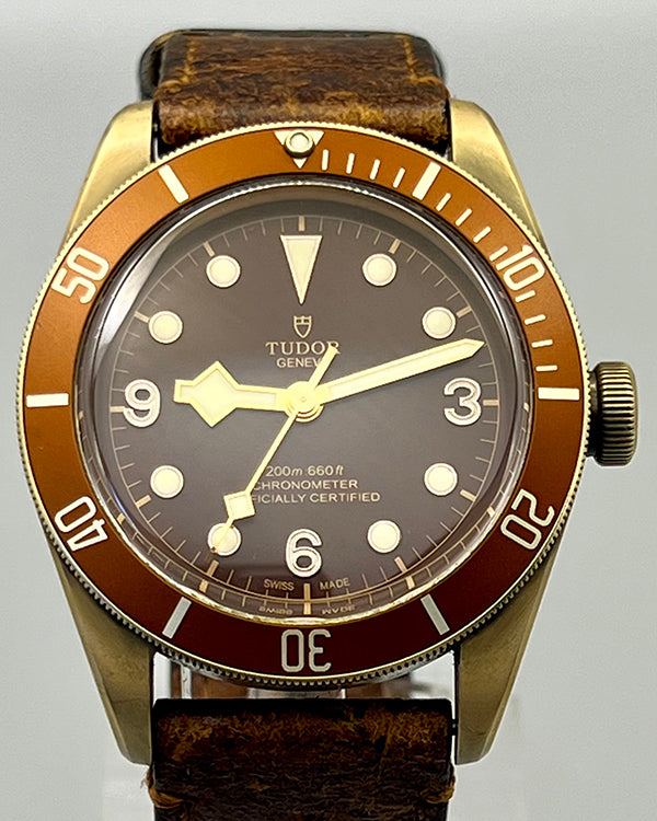 No Reserve- 2018 Tudor Heritage Black Bay Bronze 43MM Brown Dial Leather Strap (79250BM)