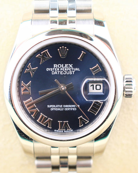 2015 Rolex Lady-Datejust 26MM Blue Dial Jubilee Bracelet (179160)