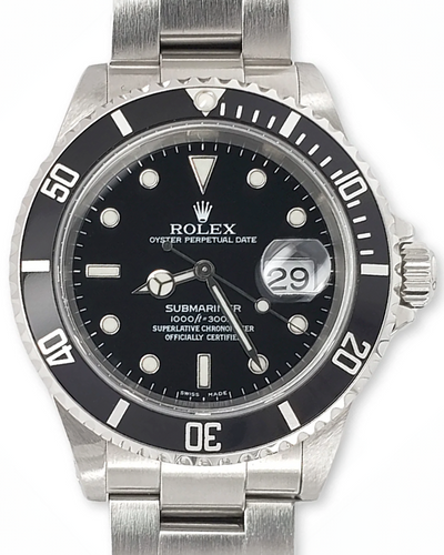 Rolex Submariner Date 40MM Black Dial Oyster Bracelet (16610)