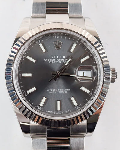 Rolex Datejust 41MM Grey Dial Oyster Bracelet (126334)