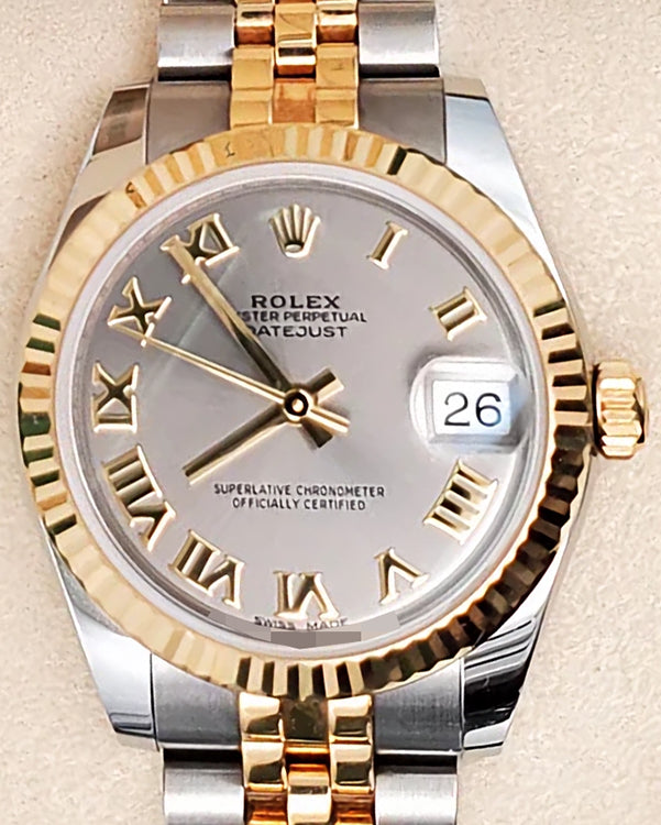 2018 Rolex Lady-Datejust 31MM Gray Dial Two-Tone Jubilee Bracelet (178273)