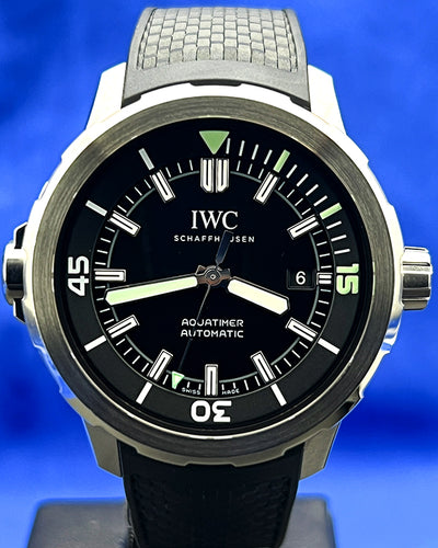 2021 IWC Schaffhausen Aquatimer Automatic 42MM Black Dial Rubber Strap (IW329001)