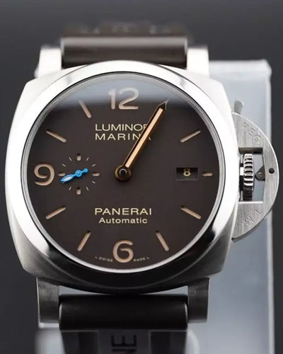 2018 Panerai Luminor Marina 1950 3 Days 44MM Brown Dial Rubber Strap (PAM01351)