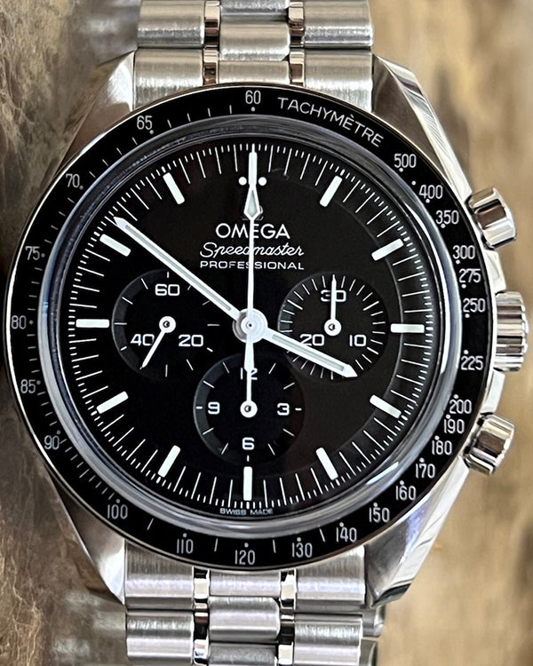 2022 Omega Speedmaster Professional Moonwatch 42MM Black Dial Steel Bracelet (310.30.42.50.01.002)