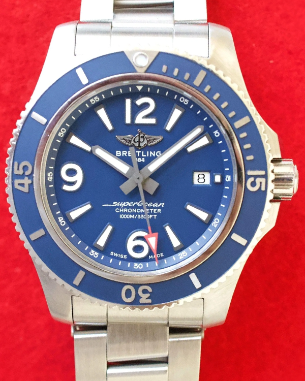 Breitling Superocean 44MM Blue Dial Steel Bracelet (A17367)