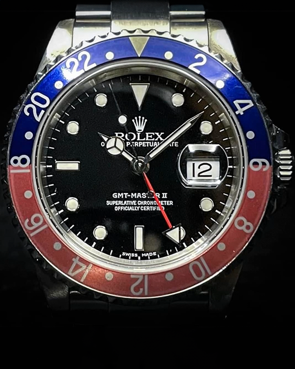 Rolex GMT-Master II "Pepsi" 40MM Black Dial Oyster Bracelet (16710)