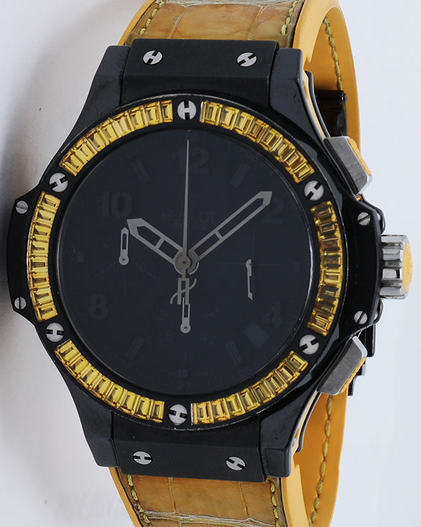 Hublot Big Bang Tutti Frutti 41MM Black Dial Rubber/Leather Strap (341.CY.1110.LR.1911)