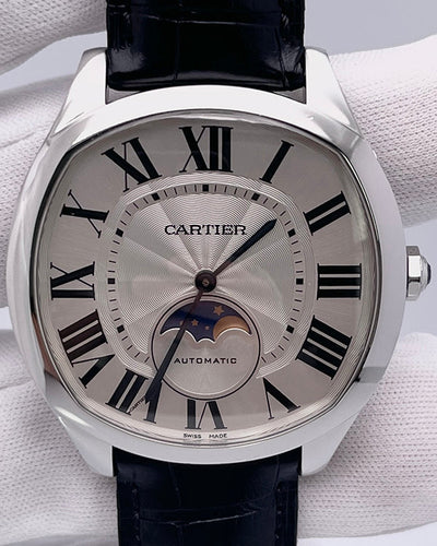 2021 Cartier Drive De Cartier 40MM Silver Dial Leather Strap (WSNM0008)