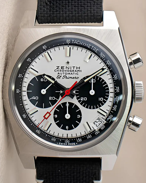 2024 Zenith El Primero Chronomaster Revival 50th Anniversary 37MM White Dial Leather Strap (03.A384.400/21.C815)