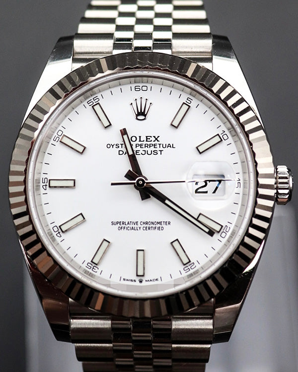 2022 Rolex Datejust 41MM White Dial Jubilee Bracelet (126334)