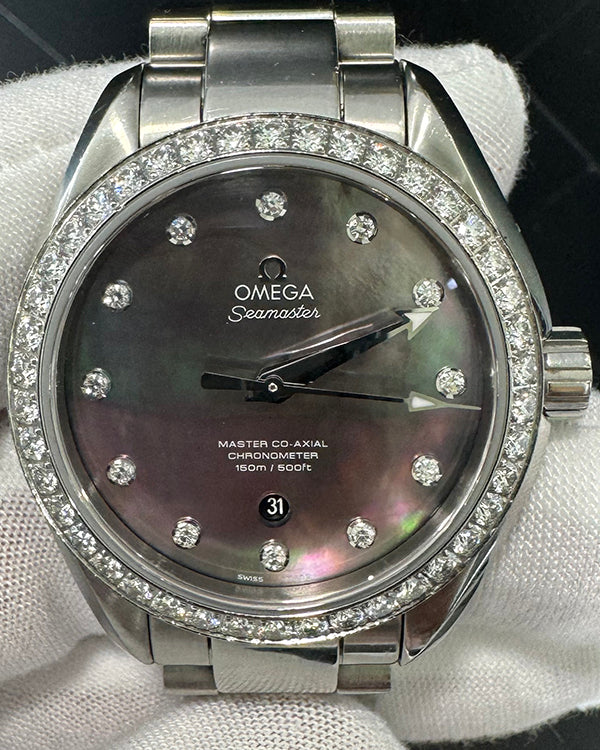 2016 Omega Seamaster Aqua Terra 34MM Mother Of Pearl Dial Steel Bracelet (231.15.34.20.57.001)