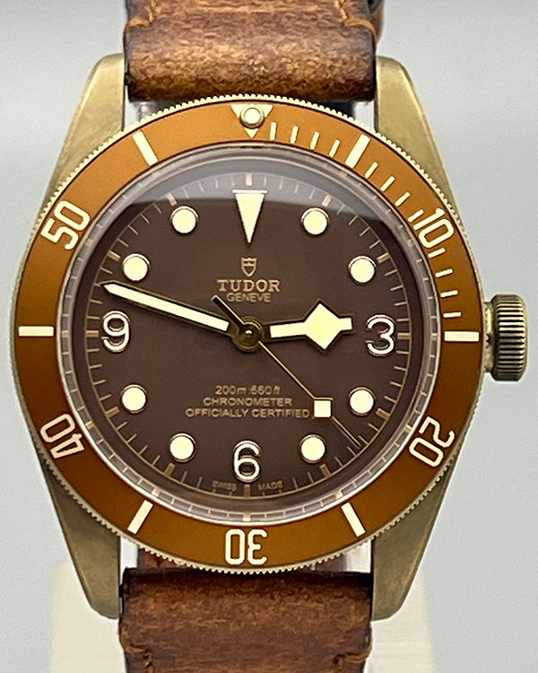 No Reserve- 2018 Tudor Heritage Black Bay Bronze 43MM Brown Dial Leather Strap (79250BM)