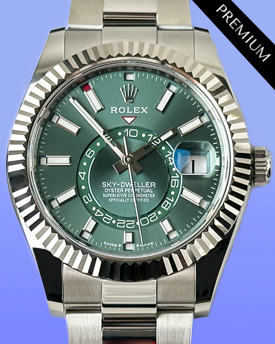 2024 Rolex Sky-Dweller 42MM Mint Green Dial Oyster Bracelet (336934)